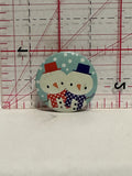 Pair of Snowmen Button Pinback