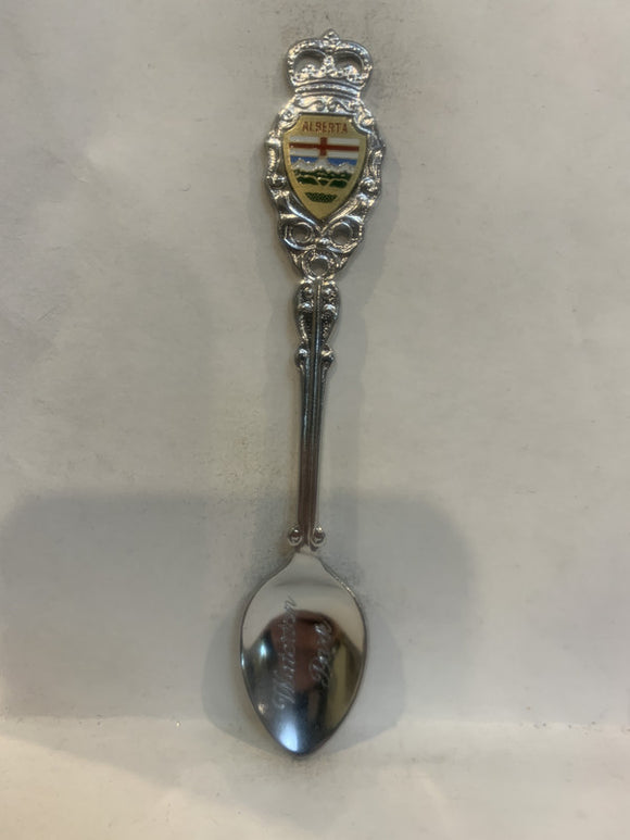 Athabasca Alberta Canada Maple Leaf Souvenir Spoon