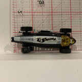 Black White Skunk Racing Lakester ©1997 Hot Wheels Diecast Car GE