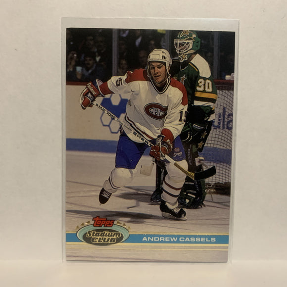 #329 Andrew Cassels Montreal Canadiens 1991-92 Topps Stadium Club Hockey Card LO