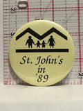 St John's in '89 Button Pinback