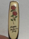 Happy Mother's Day Rose Flower  Souvenir Spoon