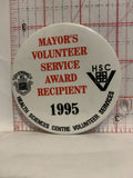 Mayor's Volunteer Service Service Award Recipient 1995 HSC Button Pinback