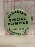 Canadian Special Olympics June Winnipeg 1974 Button Pinback