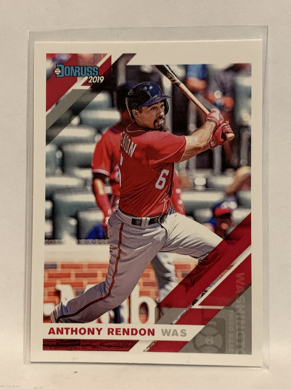 #180 Anthony Rendon Washington Nationals 2019 Donruss Baseball Card