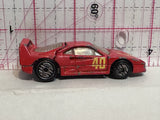 Red #40 Ferrari 1988 Hot Wheels Diecast Car