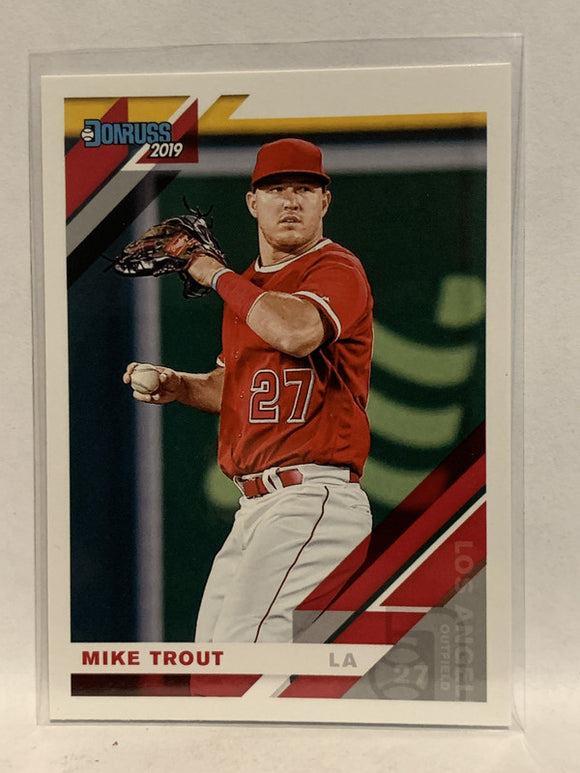 #170 Mike Trout  Los Angeles Angels 2019 Donruss Baseball Card