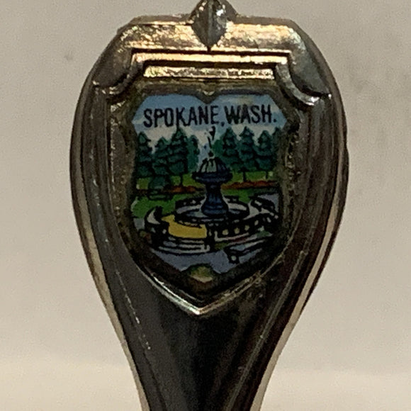 Spokane Washington  Park Fountain Collectable Souvenir Spoon BH