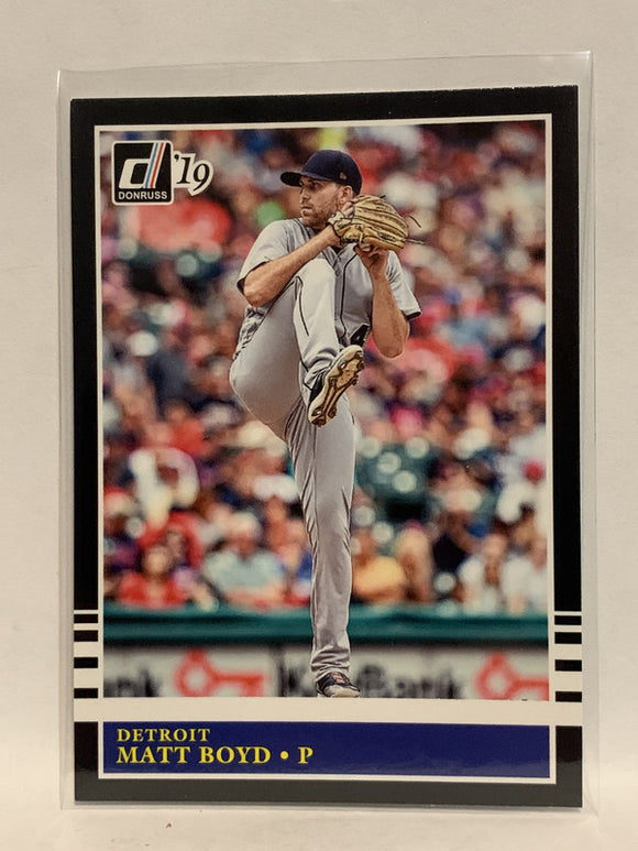 #243 Matt Boyd Black Detroit Tigers 2019 Donruss Baseball Card