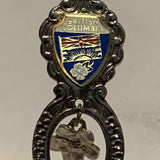 Quesnell BC British Columbia Flag Dogwood Flower Collectable Souvenir Spoon BH