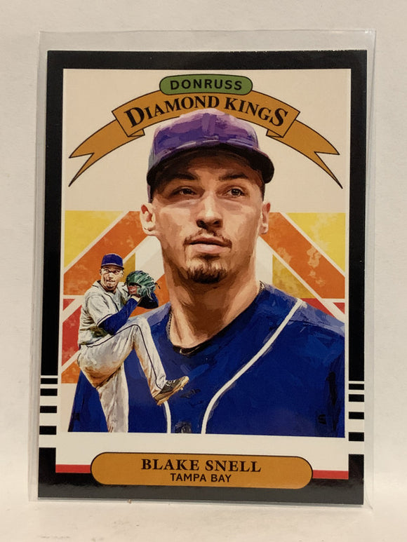 #3 Blake Snell Diamond Kings Tampa Bay Rays 2019 Donruss Baseball Card