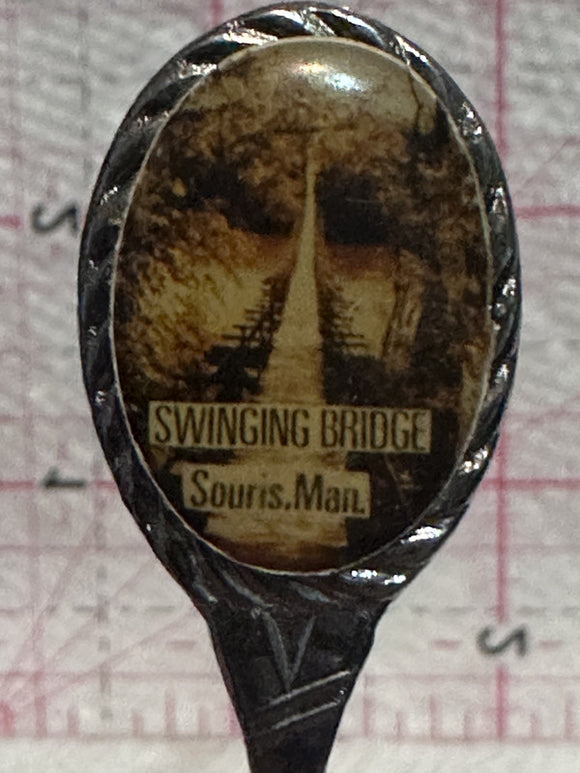 Swinging Bridge Souris Manitoba  Souvenir Spoon