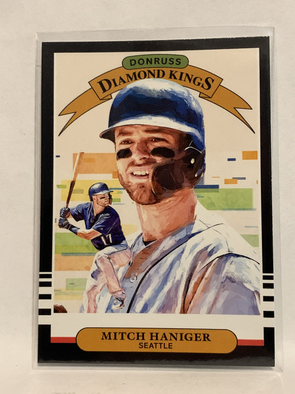 #13 Mitch Haniger Diamond Kings Seattle Mariners 2019 Donruss Baseball Card