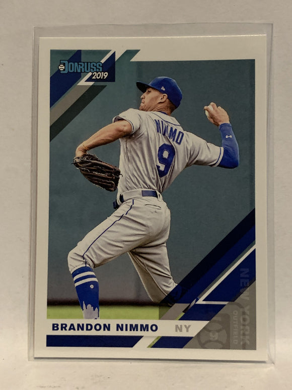 #56 Brandon Nimmo New York Mets 2019 Donruss Baseball Card