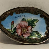 Banff AlbertaWild Rose Crest Emblem Collectable Souvenir Spoon BH
