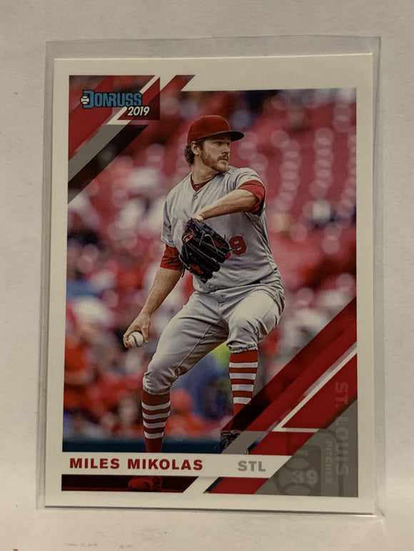 #90 Miles Mikolas St Louis Cardinals 2019 Donruss Baseball Card
