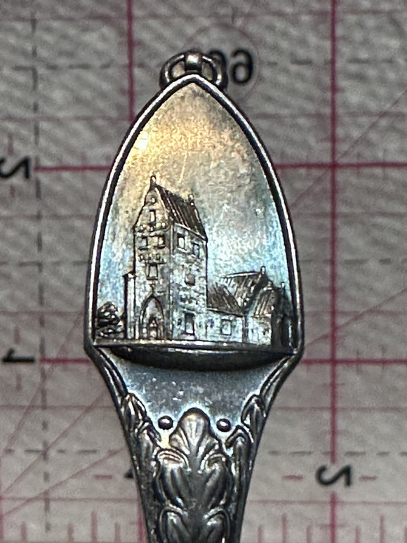 Hjorring Denmark Building  Souvenir Spoon