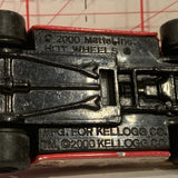 Red Yellow Kelloggs Racer ©2000 Hot Wheels Diecast Car GG