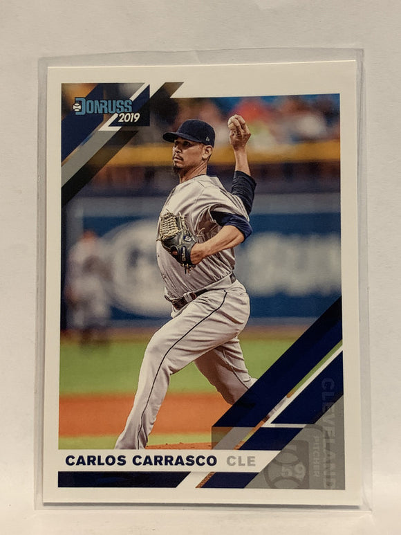 #151 Carlos Carrasco Cleveland Indians 2019 Donruss Baseball Card