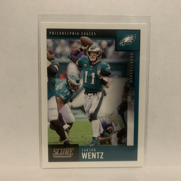 #189 Carson Wentz Philadelphia Eagles 2020 Score Football Card LQ