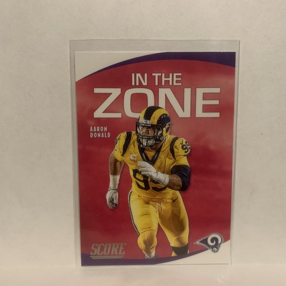 IZ-AD Aaron Donald In the Zone Los Angeles Rams 2020 Score Football Card LQ