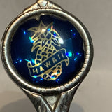 Hawaii Pineapple Blue Hawaiian Islands Aloha Collectable Souvenir Spoon BI
