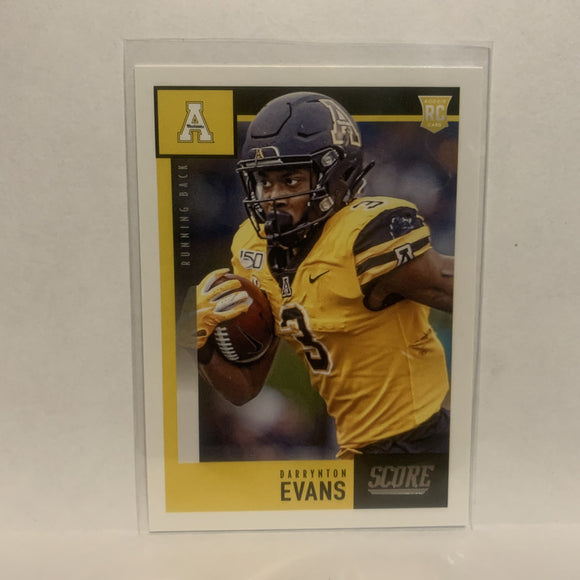 #379 Darrynton Evans Rookie Appalachian State 2020 Score Football Card LQ