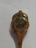 Yellow Cream Gem Rock Stone  Souvenir Spoon