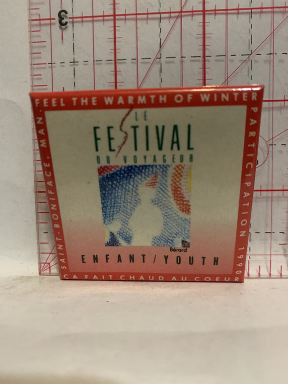 Feel The Warmth of Witer Participation Enfant Youth Button Pinback