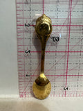 Yellow Cream Gem Rock Stone  Souvenir Spoon
