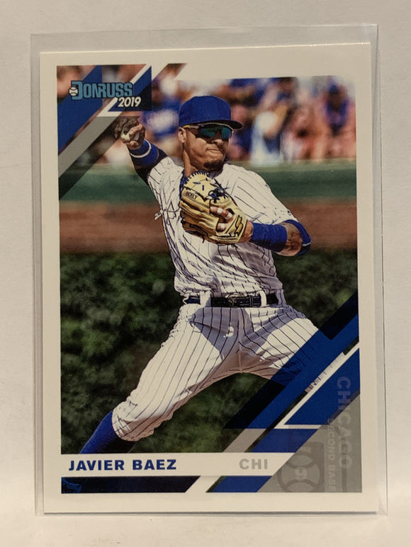 #165 Javier Baez Chicago Cubs 2019 Donruss Baseball Card
