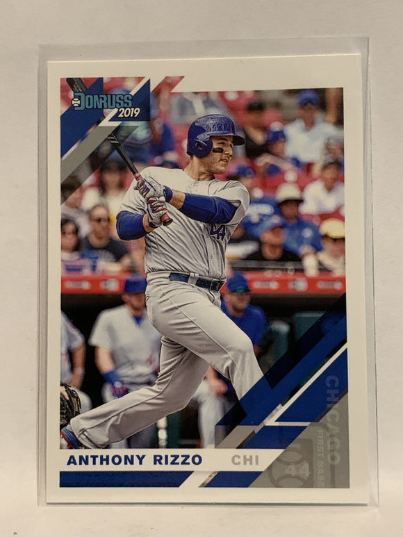 #187 Anthony Rizzo Chicago Cubs 2019 Donruss Baseball Card