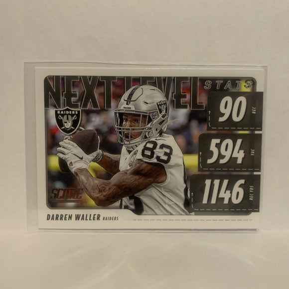 NLS-DW Darren Waller Next Level Stats Las Vegas Raiders 2020 Score Football Card LQ