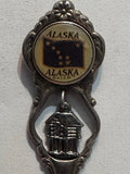 Alaska Flag Cottage   Souvenir Spoon