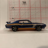 Blue '70 Pontiac GTO Judge ©2010 Hot Wheels Diecast Car GH