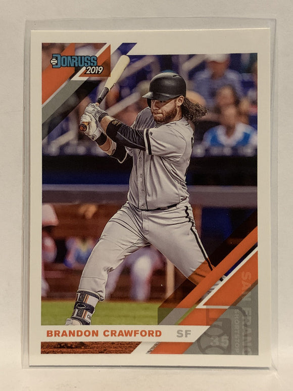 #159 Brandon Crawford   San Francisco Giants 2019 Donruss Baseball Card