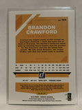 #159 Brandon Crawford   San Francisco Giants 2019 Donruss Baseball Card