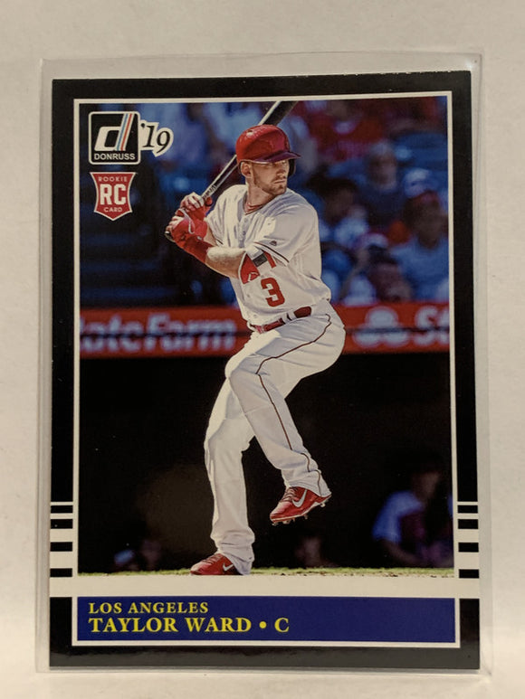#216 Taylor Ward Rookie Black Los Angeles Angels 2019 Donruss Baseball Card
