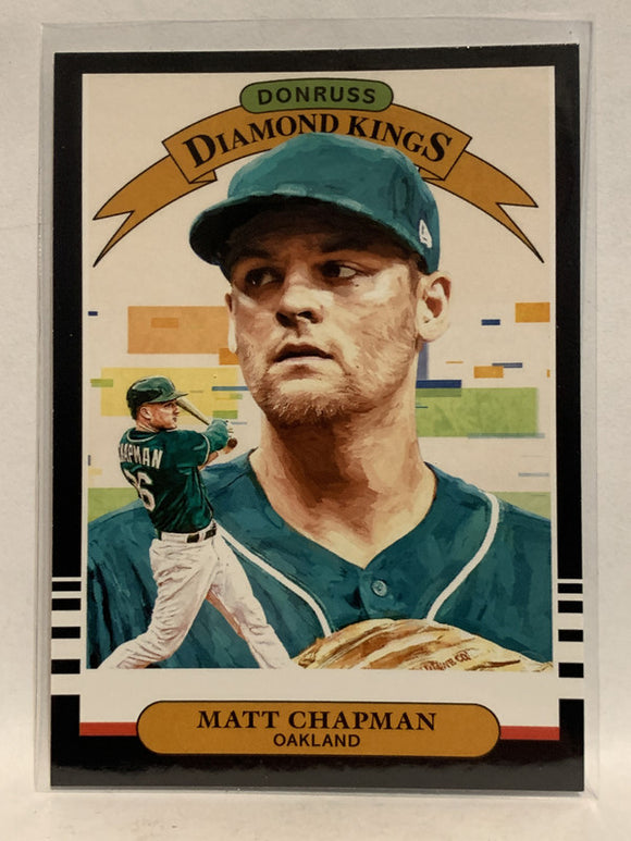 #12 Matt Chapman Diamond Kings Oakland Athletics 2019 Donruss Baseball Card