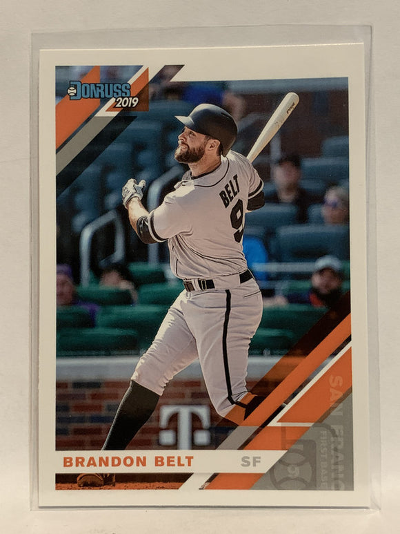 #67 Brandon Belt San Francisco Giants 2019 Donruss Baseball Card