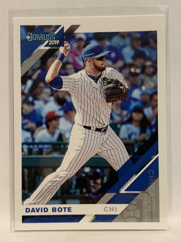 #138 David Bote Chicago Cubs 2019 Donruss Baseball Card