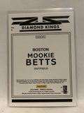 #1 Mookie Betts Diamond Kings Boston Red Sox 2019 Donruss Baseball Card