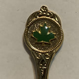 Sundre Green Maple Leaf Alberta Canada Collectable Souvenir Spoon BJ