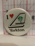 I Love Yorkton Convention & Visitor Bureau Button Pinback