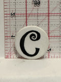 Letter C Button Pinback