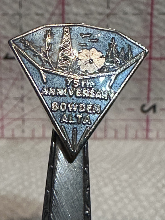 Bowden Alta Alberta 75th Anniversary  Souvenir Spoon