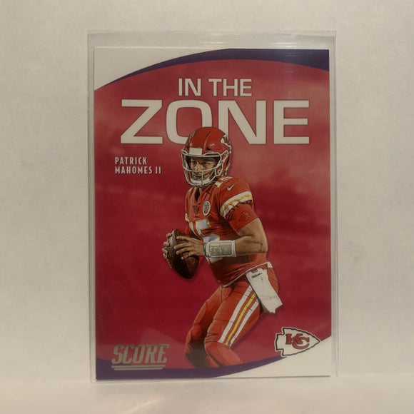 IZ-PM Patrick Mahomes II In The Zone Kansas City Chiefs 2020 Score Football Card LS