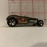Black Triiger Happy Nathan Deuce Roadster ©1999 Hot Wheels Diecast Car GI