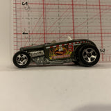 Black Triiger Happy Nathan Deuce Roadster ©1999 Hot Wheels Diecast Car GI