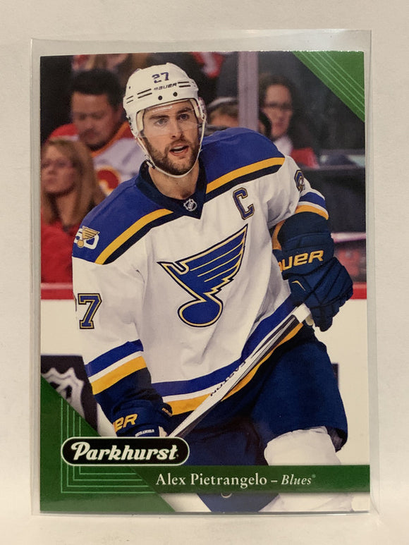 #203 Alex Pietrangelo St Louis Blues 2017-18 Parkhurst Hockey Card
